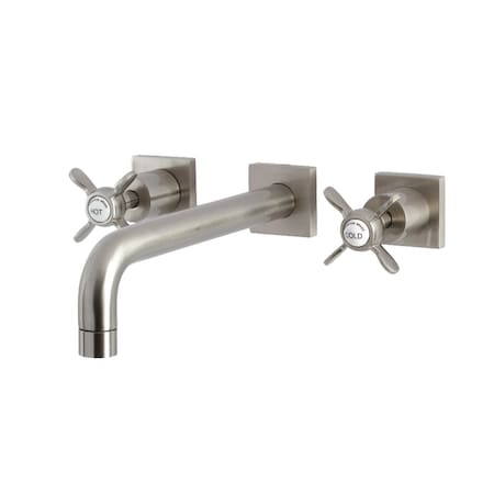 Kingston Brass KS6028BEX Wall Mount Tub Faucet, Brushed Nickel KS6028BEX